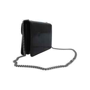 Gucci calfskin leather black bag shoulder Interlocking GG